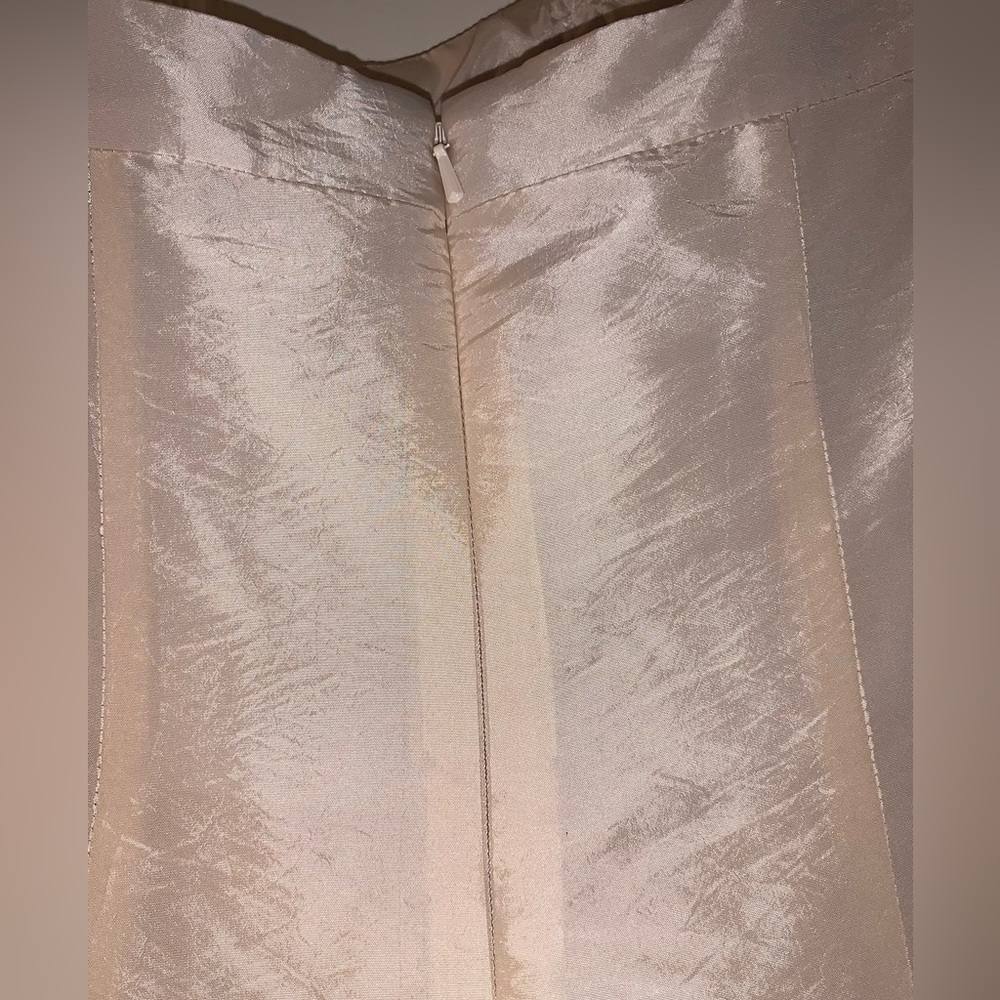 Champagne strapless formal dress with jeweled detail - Picture 12 of 15